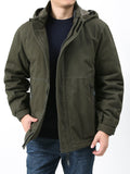 kkboxly  Men's Thick Warm Cotton Loose Hooded Jacket Casual Comfortable Windproof Outdoor Jacket For Winter