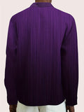kkboxly  Plus Size Men's Gradient Color Textured Shirt Fashion Casual Long Sleeve Shirt For Fall/winter, Men's Clothing
