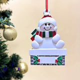 Christmas Family Car Resin Ornament - Festive Garden & Home Decor Hanging Charm