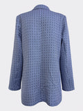 kkboxly  Allover Print Lapel Blazer, Casual Long Sleeve Outerwear, Women's Clothing