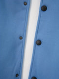 kkboxly  Trendy Varsity Jacket, Men's Casual Color Block Button Up Jacket For Spring Fall School Baseball