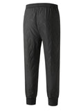 kkboxly  Warm Fleece Thick Joggers, Men's Casual Zipper Pocket Windproof Sweatpants For Fall Winter