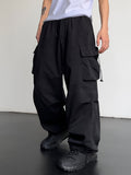 kkboxly kkboxly Solid Multi Flap Pockets Men's Straight Leg Cargo Pants, Loose Casual Outdoor Pants, Men's Work Pants For Hiking Fishing Angling
