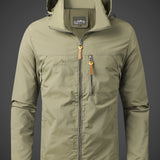 kkboxly  Men's Soft-Shell Varsity Jacket: Waterproof & Windproof Protection For Spring & Fall Outdoors!