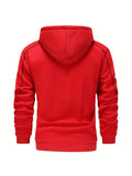 kkboxly  Contrast Color Design Men's Hooded Jacket Casual Long Sleeve Hoodies With Zipper Hooded Coat For Autumn Winter