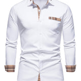 Men's Casual Plaid Button Down Shirt