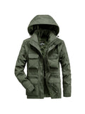 kkboxly  Men's Casual Sports Outdoor Windproof Waterproof Windbreaker Jacket, Detachable Hooded Jacket Outerwear