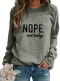 kkboxly   Letter Print Pullover Sweatshirt, Casual Long Sleeve Crew Neck Sweatshirt For Fall & Winter, Women's Clothing