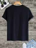 kkboxly Cruise Print T Shirt, Tees For Men, Casual Short Sleeve T-shirt For Summer