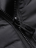 kkboxly  Winter Warm Hooded Vest With Zipper Pockets, Men's Casual Zip Up Vest For Fall Winter Outdoor