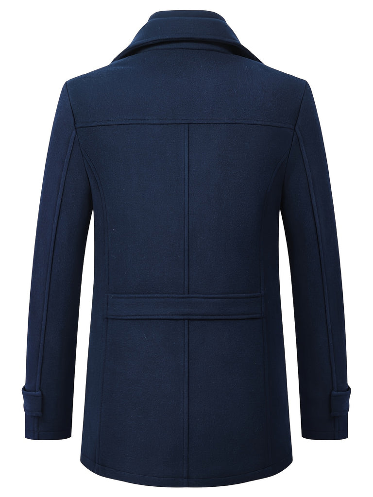 kkboxly  New Wool Coat Men's Business Casual Thick Warm Slim Jacket