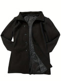 kkboxly  Men's Elegant Single Breasted Trench Coat For Fall Winter