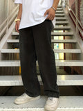 kkboxly  Slim Fit Classic Design Cotton Jeans, Men's Casual Street Style Solid Color Denim Pants For Spring Summer