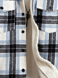 kkboxly  Men's Trendy Plaid Fleece Lined Coat Warm Jacket Long Coat Outwear For Men Winter Autumn Hiphop Style Streetwear