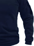 kkboxly  Warm Tactical Coat, Men's Casual Pullover Sweatshirt For Outdoor Activities