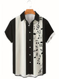 2025 kkboxly  Oversized Color Block Aloha Shirt for Men - Perfect for Beach, Music, and Summer Casual Wear