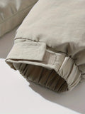 Men's Warm Windbreaker Winter Jacket, Casual Stand Collar Wearproof Cotton Padded Jacket Coat