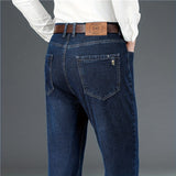 Spring Fall Winter Men's Solid Jeans, Fashion Casual Denim Pants For Males, Men's Clothing