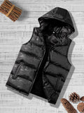 Warm Winter Vest, Men's Casual Zipper Pockets Stand Collar Zip Up Vest For Fall Winter