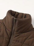 Stand Collar Zip Up Vest, Casual Solid Sleeveless Versatile Vest, Women's Clothing