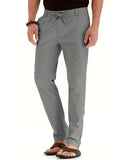 Men's Business Casual Pants European And American Loose Elastic Waist Cotton All-match Solid Color Men's Long Pants