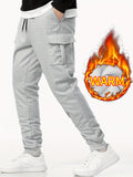 Classic Design Multi Flap Pockets Cargo Pants, Men's Casual Techwear Drawstring Cargo Pants Hiphop Joggers For Winter Fall Outdoor