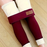 kkboxly  Winter Warm Thickened Long Leggings, Casual High Waist Elastic Fashion Bottoms Slim Leggings, Women's Wear