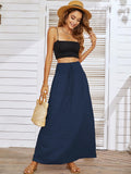 kkboxly  Casual Loose Simple Solid High Waist Fashion Skirts, Women's Clothing