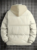 kkboxly  Warm Classic Design Hooded Jacket, Men's Casual Zip Up Jacket Coat For Fall Winter
