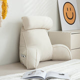 1pc Plush Lumbar Support Pillow - Ergonomic Bed Pillow for Sofa, Bed, and Reading - Soft Summer Decor for Living Room and Bedroom Home Decor
