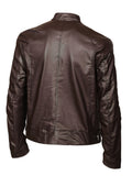 kkboxly  Chic PU Jacket, Men's Casual Solid Color Zip Up Stand Collar Faux Leather Jacket For Spring Fall
