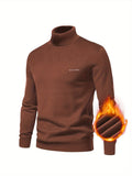 kkboxly  Men's Thermal Underwear Top, Long Sleeve Round Neck High Stretch Shirts, Warm Thickened Tops