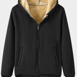 kkboxly  One Size Smaller & Order Size Up, Men's Fleece Sweatshirt Casual Jacket