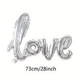 1pc, Romantic Love Letter Aluminum Foil Balloon for Weddings and Engagement Parties - Perfect for Background Wall Decor, Mall, Hotel, and Banquet - Ideal for Proposals and Wedding Blessings