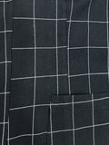 kkboxly Retro Style Plaid Two Button Blazer, Men's Casual Solid Color Flap Pocket Lapel Sports Coat For Spring Fall Business