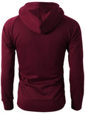 kkboxly  Men's Casual Long Sleeve Sports Hooded Jacket With Full Zip For Autumn And Winter, Men's Outfits