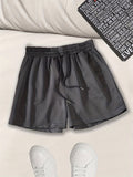 kkboxly  Drawstring Solid Shorts, Sports Casual Shorts For Summer & Spring, Women's Clothing