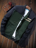 kkboxly  kkboxly  Men's Spring And Autumn Side Seam Pocket Youth Ordinary Slim Snap Button Casual Fashion Jacket