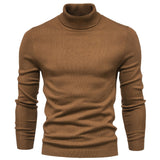 kkboxly  All Match Best Sellers Autumn Winter Pullover Men Solid Turtleneck Sweaters