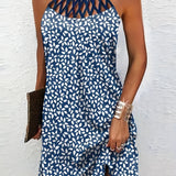 Kkboxly  Criss Cross Sleeveless Tank Dress, Casual Dress For Spring & Summer, Women's Clothing