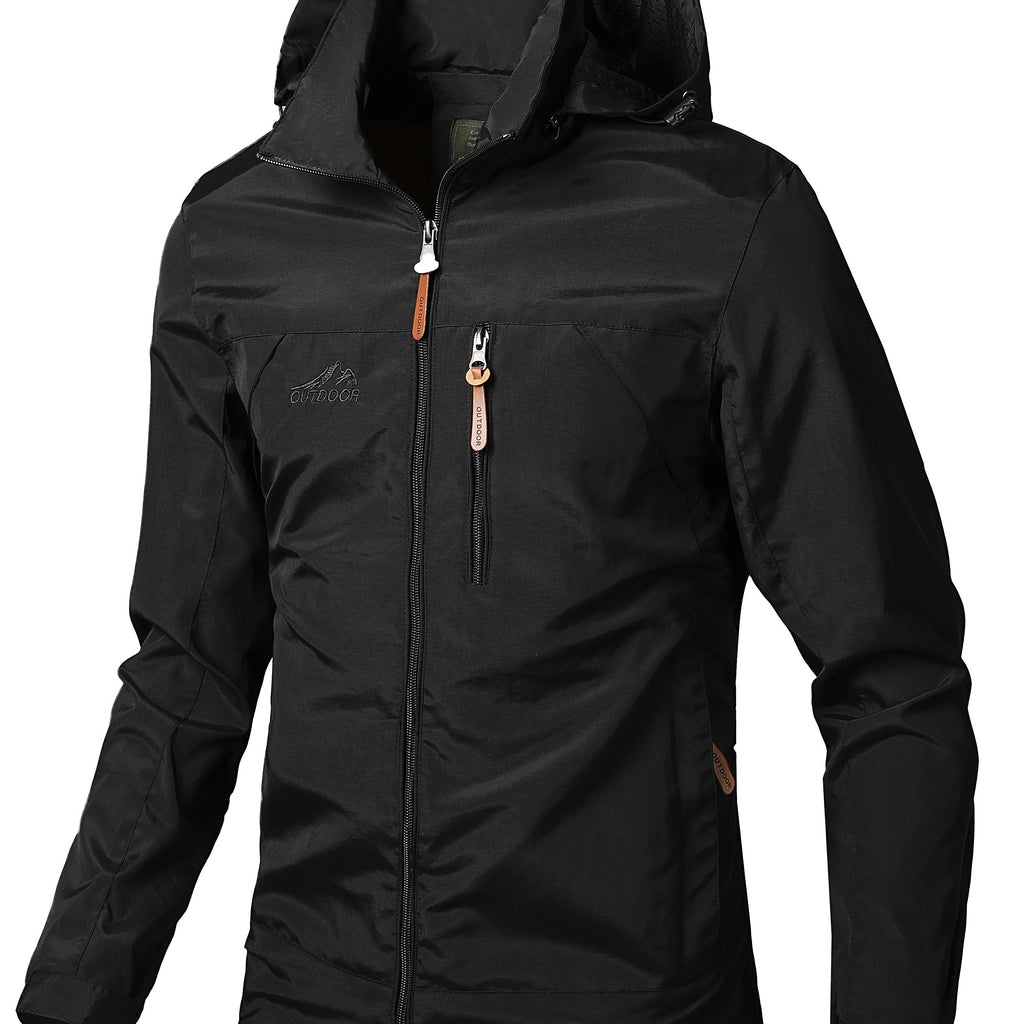 kkboxly  Men's Waterproof Windproof Hooded Jackets Outdoor Sports Jacket For Spring Autumn