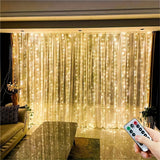 kkboxly Versatile USB-Powered LED Curtain Lights - Remote Controlled, 8 Modes for Christmas, Halloween, Valentine's Day & More - Perfect for Indoor Decor