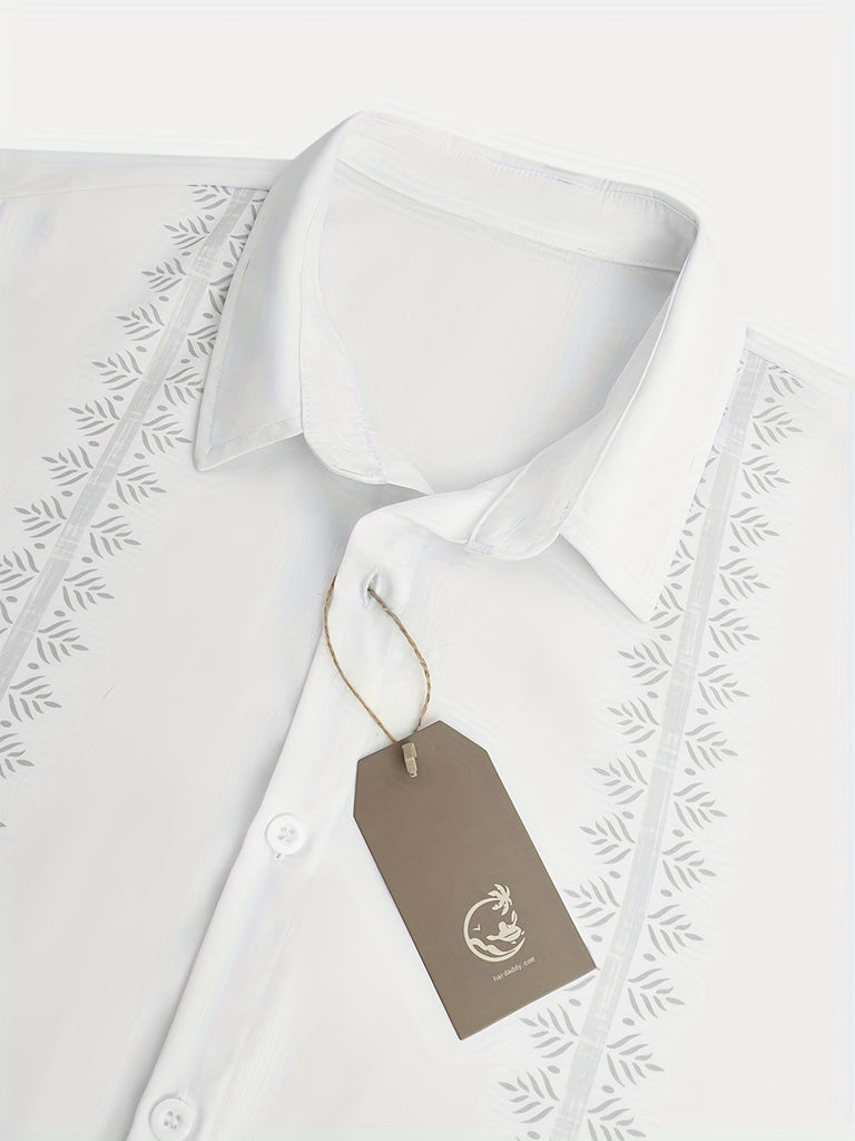 kkboxly  Comfortable and Stylish Men's Button-Up Shirt with Lapel - Perfect for Casual Wear and Fashionable Dressing