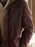 kkboxly  Men's Vintage Style Warm Fleece Hooded Jacket For Fall Winter