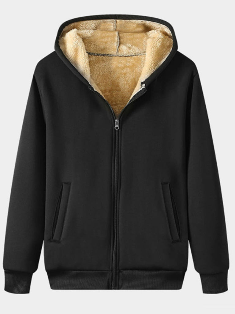 kkboxly  One Size Smaller & Order Size Up, Men's Fleece Sweatshirt Casual Jacket
