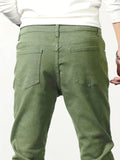 Men's Regular Straight Leg Jeans, Street Style Denim Pants With Pockets