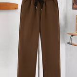 kkboxly  Plus Size Men's Casual Thickened Skin-friendly Comfortable Home Wear Straight Trousers