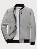 kkboxly  Men's Casual Sports Oversized Jacket, Plus Size Outdoor Comfortable Zip Up Jacket