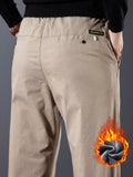 kkboxly  Plus Size Men's Solid Pants Casual Fashion Pants For Spring Fall Winter, Men's Clothing