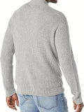 kkboxly  Plus Size Men's Casual Long-sleeved Textured Sweater Bottoming Wear For Spring/autumn/winter